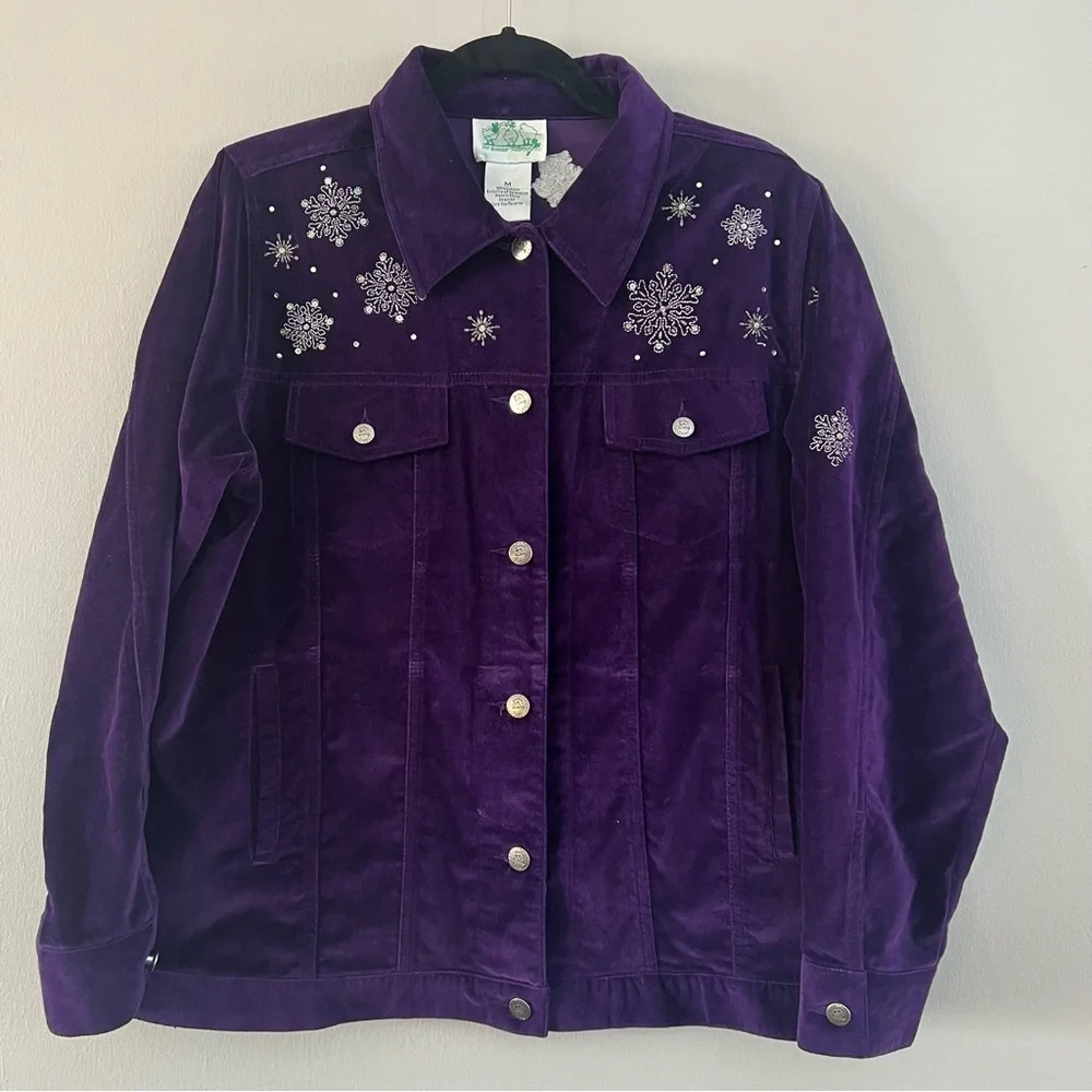 The Quacker Factory‎ Purple Holiday Jacket - Picture 2 of 9